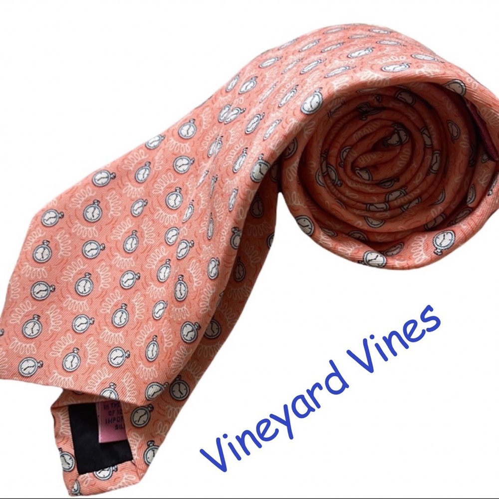 Vineyard vines men’s peach silk tie NWOT 🎁🎁